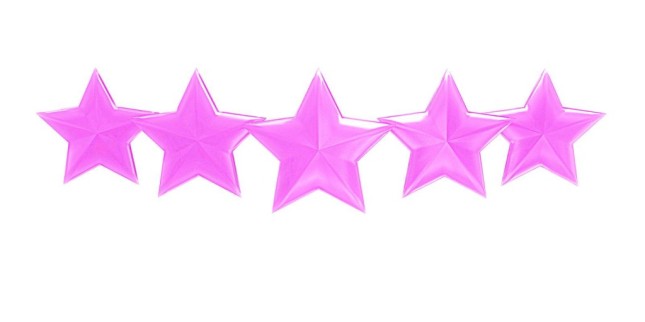five pink stars